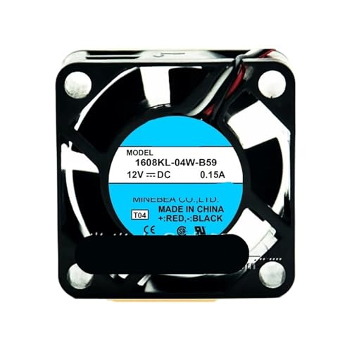 Ventilador de refrigeración 1608KL-04W-B59 de 12V y 40x40x20mm para radiador compacto