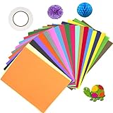 ORO Seidenpapier, 300 Blatt A4 Bunt 20 Farben, 17 g/qm Bastelpapier zum Kreieren von Pompoms, Papierblumen für Hochzeit, Geburstag