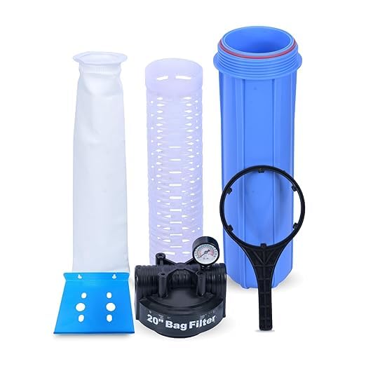 SPIRY FI Whole House Complete Filter Set - 20 Inch Blue | with Filteration, Mounting Plate, Screws, Pressure Gauge & Spanner | 1.5 Inch in & Out Home Water Tank Filtration Set-image-12