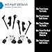 TRQ Front Steering & Suspension Kit Ball Joint Tie Rod Tie Rod Adjusting Sleeve Compatible with Chevrolet GMC