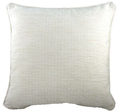 Coussin crème chenille passepoilé Savannah Evans Lichfield 43x43 cm