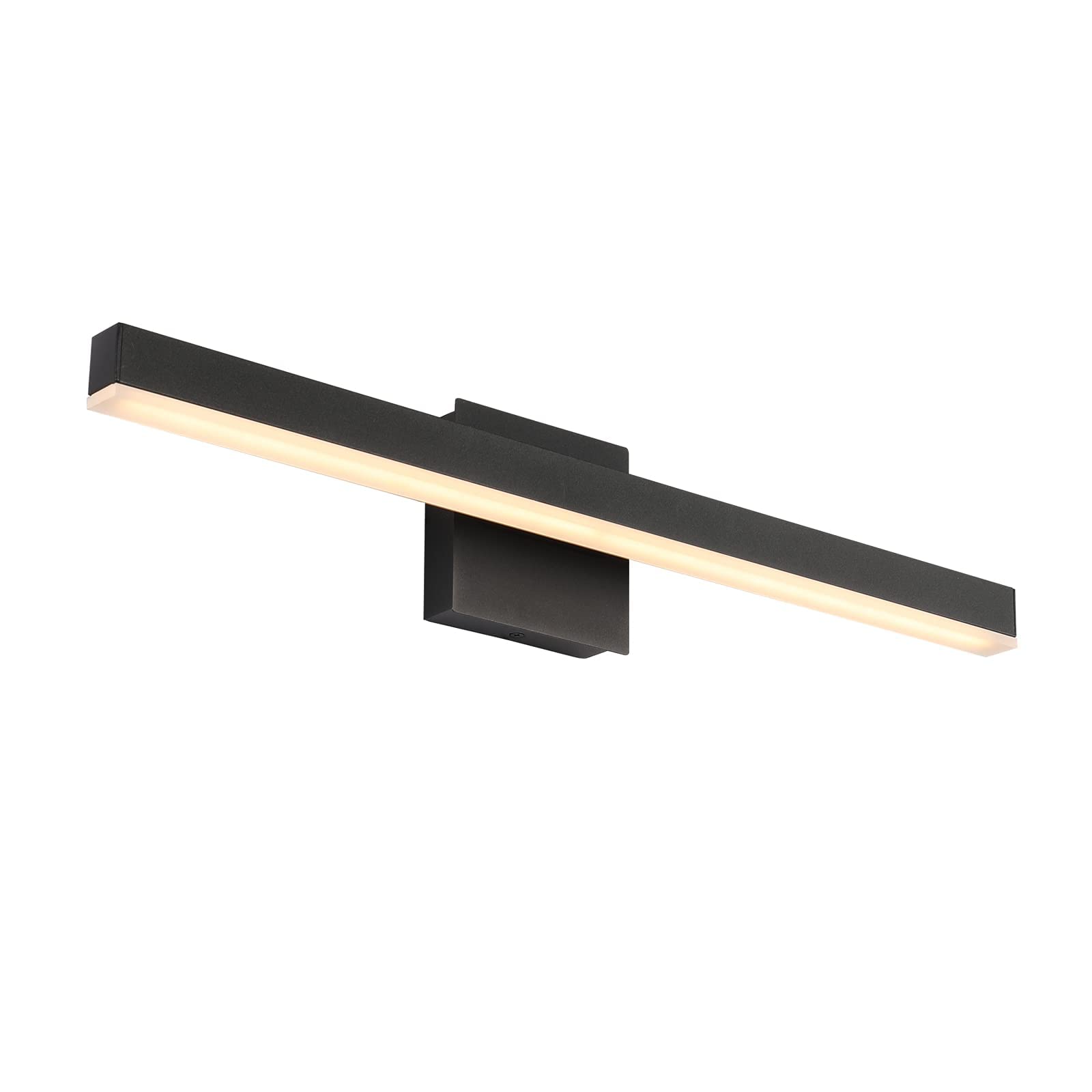 HXYSXHJUO Bathroom Vanity Light Fixtures Matte Black 24inch 14W LED 3000K Modern Metal Wall Sconce