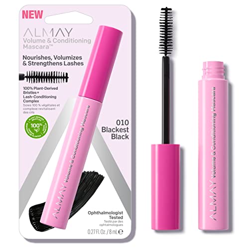 Almay Volume & Conditioning Mascara, Hydrating All Day Wear, 10 Blackest Black, 0.27 fl oz.