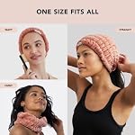 Kitsch Spa Headband for Women - Soft, Stretchy Skincare Headband for Washing Face, Makeup & Facials | Extra-Wide, Non-Slip for Beauty Routines & Self-Care | Ideal Gifts for Women - Dusty Rose
