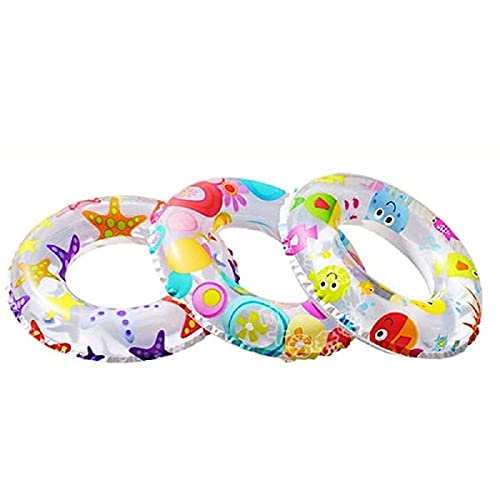Image of ClearChoice:- Swim Ring Printed Swim Ring for Swimming Pool, Beach for Children and Kids Pool Swim Rings of (6-10 Years)(Size - 24'' inch)(Combo)