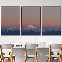 3 Piece Framed Canvas Wall Art Snow Mountain Canvas Prints Home Artwork Decoration for Living Room,Bedroom - 16