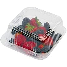 Clamshell Food Containers Snap-tight Dual Locks Plastic Clamshell Packaging, Durable and Easy Grip, Pie To Go Containers For Desserts, Restaurants, Parties5" x 5" - 40 Count