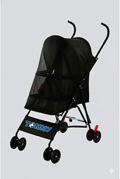 Tommy Evcil Hayvan Arabas  Siyah 60 * 43 * 94cm Max 15 Kg