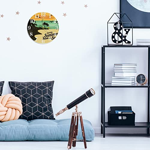 Horloge murale pour maison et bureau silencieuse thème plage - 6