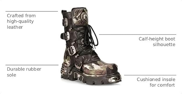 New Rock womens Combat Boots
