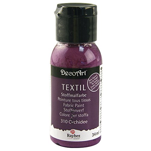 RAYHER HOBBY fabric paint colour, bottle, orchid, 3 x 3 x 7.8 cm