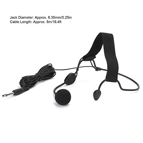 PUSOKEI 6.35MM Jack Headband Earhook Microphone 6.35/6.5mm Male Head Headset Dynamic Microphone for WH20TQG musical instruments/guitar/sax/drum/audio mixer/DJ/singing/PC/KTV - Image 4