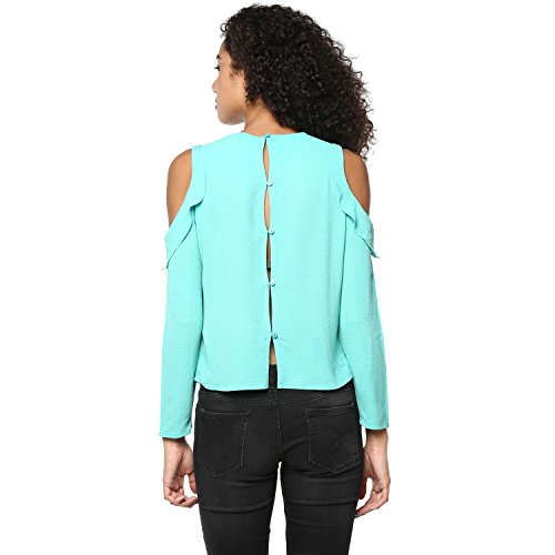 Image of Harpa Women's Regular Fit Crepe Boat Neck Top