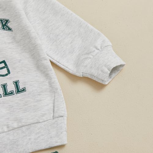 Toddler Football Fans Clothes Jets Football Print Long Sleeve Sweatshirt Jogger Pants 2Pcs Set Fall Sport Outfit3