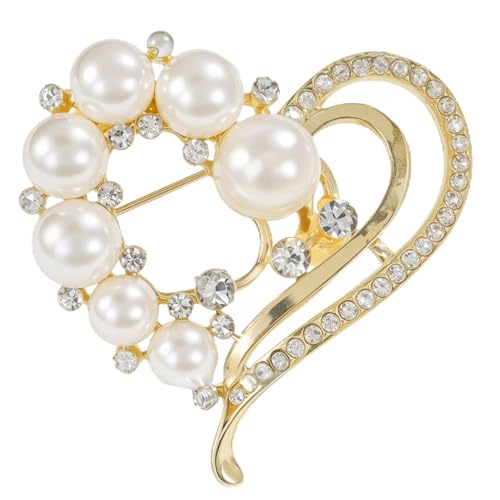 GOKEI ブローチ ピン 胸飾り ジルコニア 結婚式 おしゃれ フラワー リボン 花輪 リーフ 花 シルバー 入学式 入園式 卒園式 卒業式 キルトピン 大人 フォーマル セレモニー パール ハート ゴールド