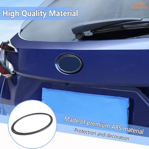 Image of Aunginsy Rear Tailgate Emblem Cover Trim Compatible with Subaru Crosstrek GU 2024 2025 Car Trunk Emblem Badge Logo Cover Center Logo Decorative Circle Ring Protection Cover ABS Exterior Accessories