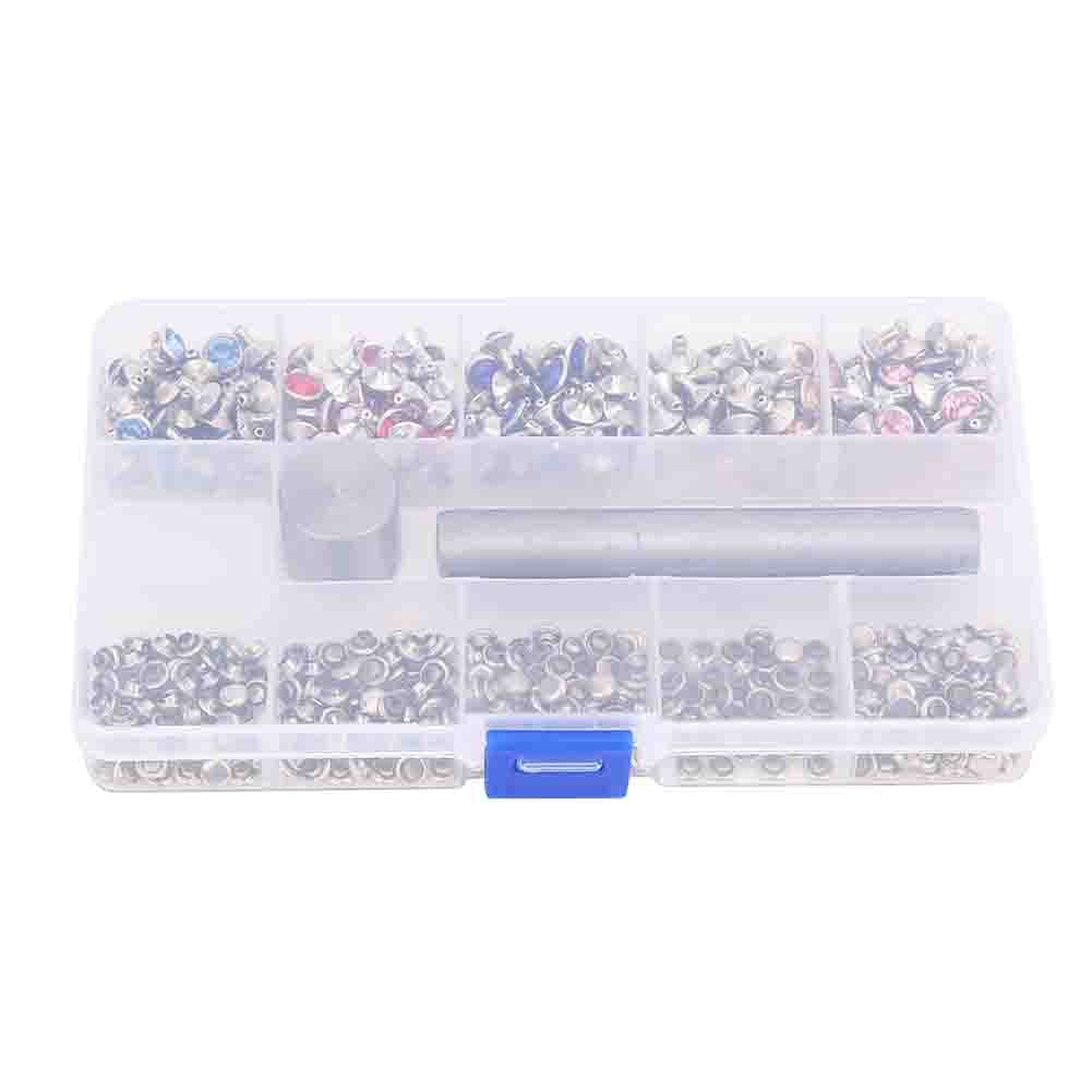 250 Rivetti Con Strass - Kit 5 Colori Per Decorazioni Fai Da Te | Per Abbigliamento E Artigianato - Foto 11