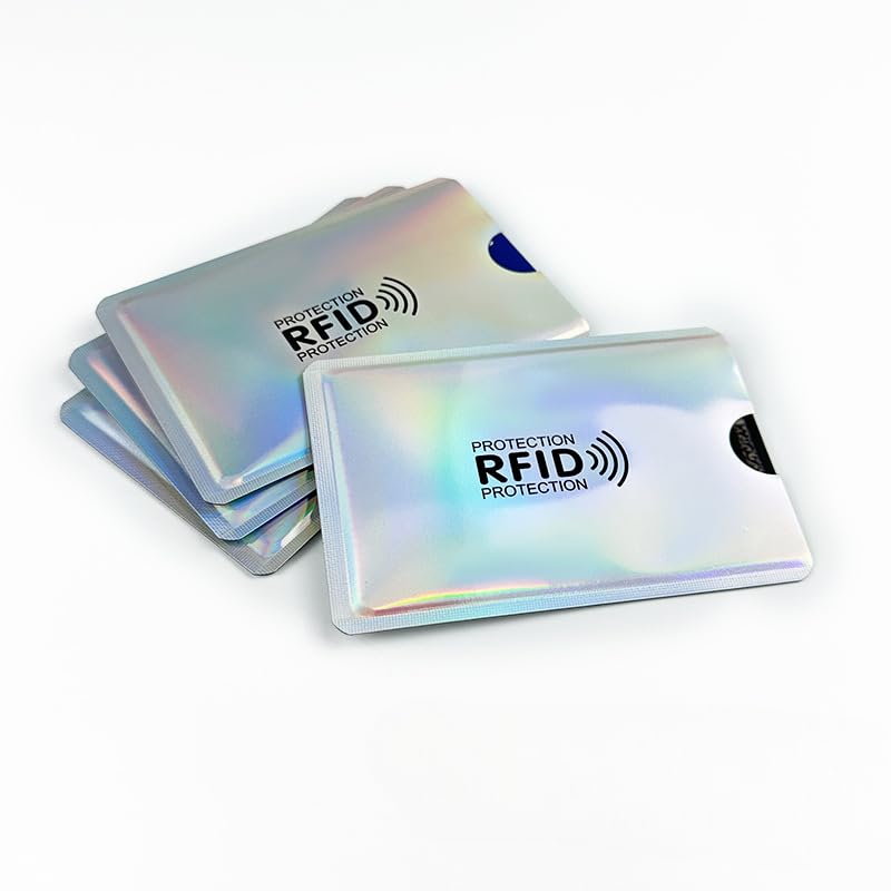 5PCS RFID Blocking Sleeves – Identity Theft Protection Credit Card Holders, Secure Wallet Sleeves for Debit Cards & Travel Safety, Laser3