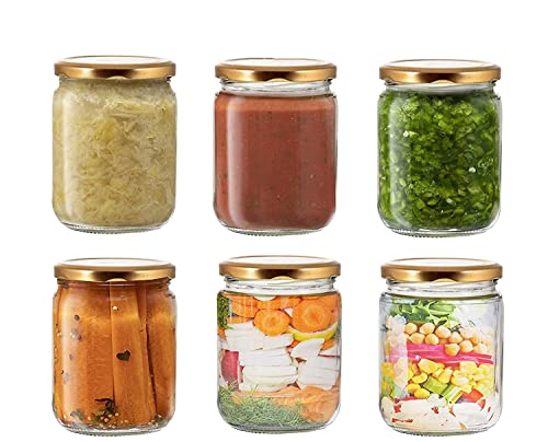 Image of Glassbunny 500ml Glass Jar with Rust Proof Air Tight Lid, Suitable to Use in Your Home Office, Kitchen Storage, Pack of 6