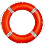 CokBlu海洋救命用プラスチック製浮輪 | オレンジ色のハイライトが特徴の大型浮輪。 緊急救助、海上旅行、ヨット、プールなどに最適です。 安全性と耐久性に 浮輪です。
