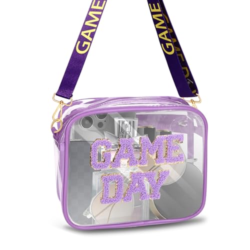 Clear Bag for Stadium Events,Game Day Clear Bag Stadium Approved Football Clear Crossbody Purse Bag for Sports3