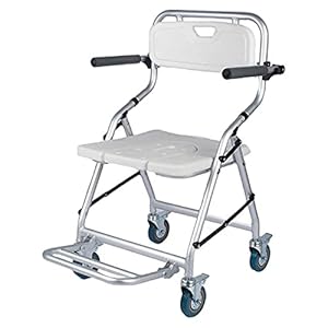 Douchestoelen, Douchestoel Met Wielen Draagbare Badkamer Douchestoel, Ouderenhulp Badkruk Met Rugleuning Platte Zitting Douchekruk Douchestoel Voor Ouderen Of Gehandicapten