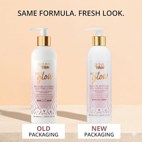 Skinny Tan Body Glow Moisturising Gradual Tan Lotion - Fake Tan Moisturiser, Cruelty-Free, Paraben Free & Vegan Tanning Moisturiser, Body Lotion with Coconut & Vanilla Aroma, 280ml - 7