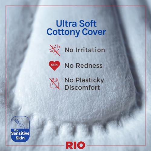 Image of RIO Sanitary Pads for women, Cottony Soft with Wings (XL) - (280mm, Pack of 15)