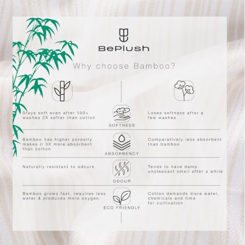 Image of 100% Bamboo Towels for Bath, Ultra Soft Skin-Friendly Travel Towel, Lightweight Quick Dry Bamboo Bath Towel Large Size for Men & Women, Highly Absorbent &Anti-Odour Towels-Rouge & Ivory 2-Pack