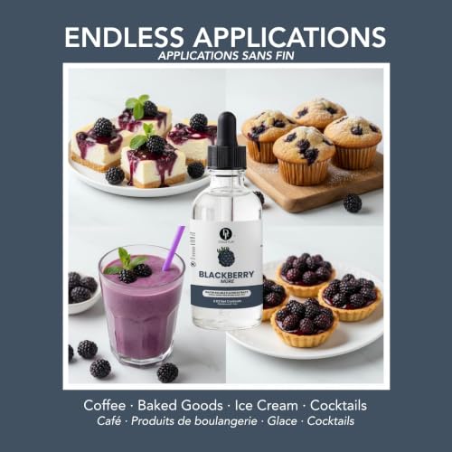 Image of Dolce Flav Blackberry Extract | 2 Oz. | Baking Flavor Concentrate for Cakes, Cocktails, Frosting & Smoothies - Highly Concentrated, Included Measured Pipet