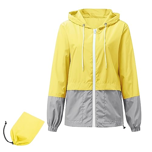 Durio Leicht Regenjacke Damen Wasserdicht Atmungsaktiv Faltbar Windbreaker...