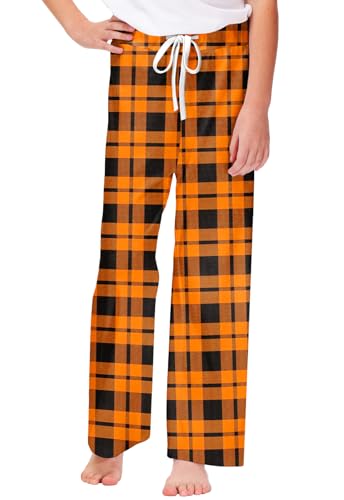 Image of Remimi Girl Boy Plaid Pants Drawstring Summer Casual Loose Bottoms 5-14 Years