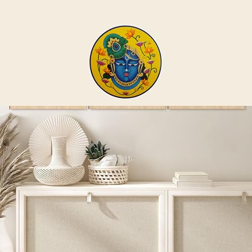 Image of 8inches shrinathji lippan Art Materials DIY kit with 2 pcs 8 inches lippan MDF Board Gold Decorative Mirrors lippan Art kit for Kids Adults wall Decoration for Home Decor