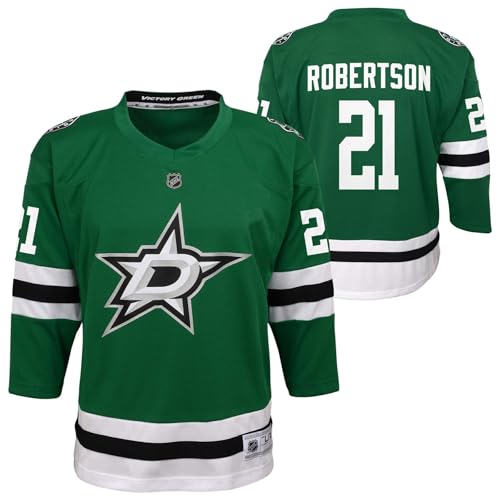 Outerstuff Jason Robertson #21 Dallas Stars Youth Boys Player Replica Jersey - (8-20) (US, Alpha, Small, Medium, Regular, Home - Green)