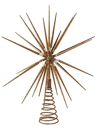 Árbol plegable dorado de 16 pulgadas elegante para decoración navideña 2