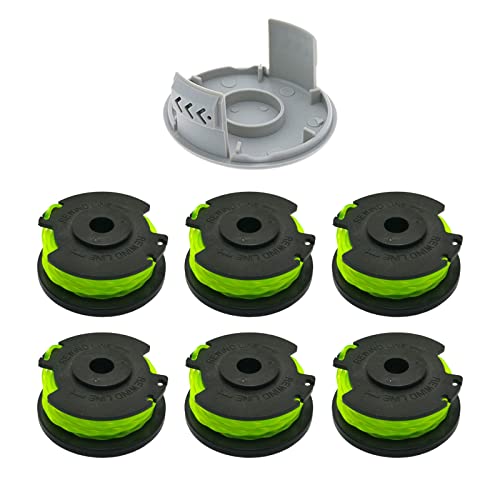 CDIYTOOL Bobine de rechange pour débroussailleuse Ryobi RAC143 RLT36B33 et RY36LT33A-0 (7 bobines + 1 capuchon)