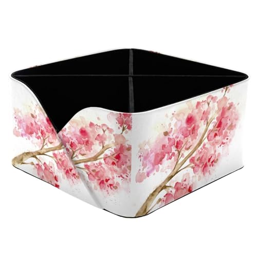 Organiseur de bureau aquarelle cerisier à 4 compartiments pour stylos - 2