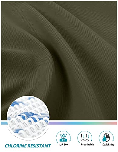 Image of Kayrth Women's High Waisted Swim Skirt with Zipper Pockets Tummy Control Bathing Suit Swimsuit Tankini Bottoms