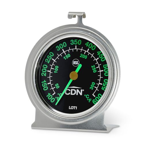 CDN Large Oven Thermometer | Easy-Read Low-Light Dial | NSF | 100...