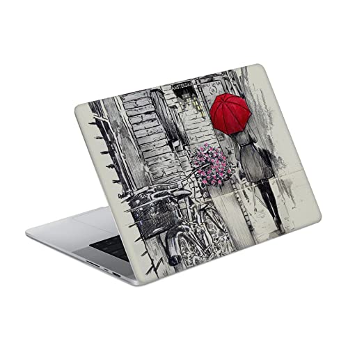 Protéger MacBook Pro 16 A2485 des rayures avec autocollant art LouiJoverArt rouge