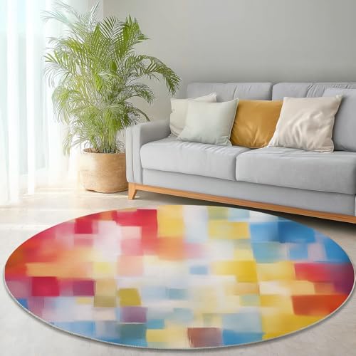 Tapis lavable en machine antidérapant style abstrait 180cm