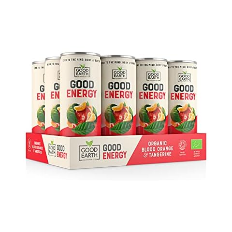 Good Earth Tea Co. Orange and Tangerine Good Energy Drink, 12 Cans of 250 ml Orange & Tangerine Cover