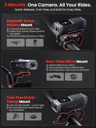 AKEEYO 730Pro 4K Motorcycle Dash Cam