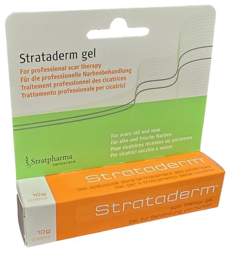 Image of Strataderm Professional Scar Therapy Gel | Old and New Scars from General Surgery, Trauma, Wounds, Burns, Bites, Acne & Skin Disease | Reduces Redness, Discoloration, Discomfort & Itch | 10g (0.35oz)