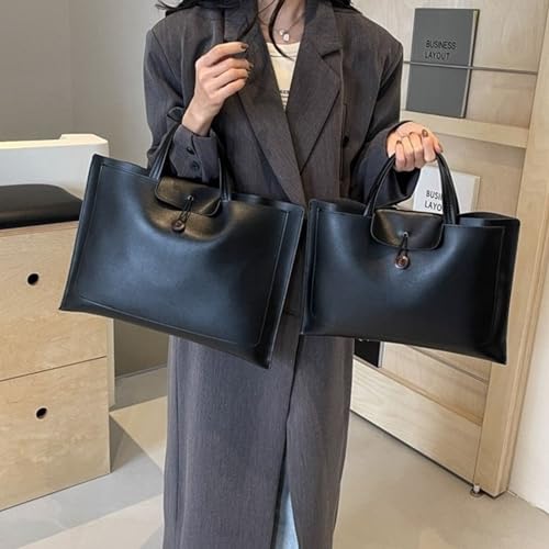 Mallette en cuir pour ordinateur portable grand format et compartimenté