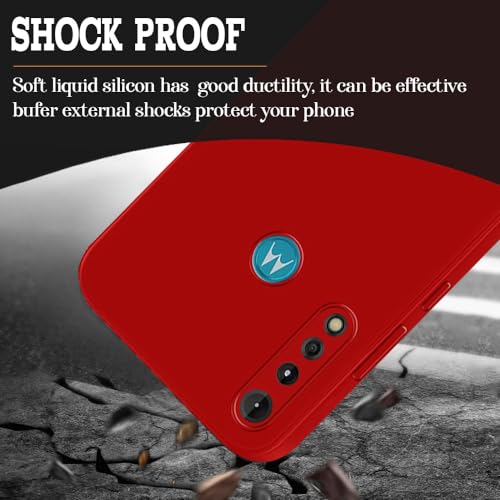 Image of Back Cover for Motorola Moto G8 Power Lite 4G | Full Camera Protection | Premium Liquid Silicon Case | Flexible Bumper Case for Motorola Moto G8 Power Lite 4G (Red)