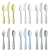 IKEA Kalas Besteck-Set für Babys/Kleinkinder, 18-teilig, Pastellfarben, mehrfarbig, BPA-frei