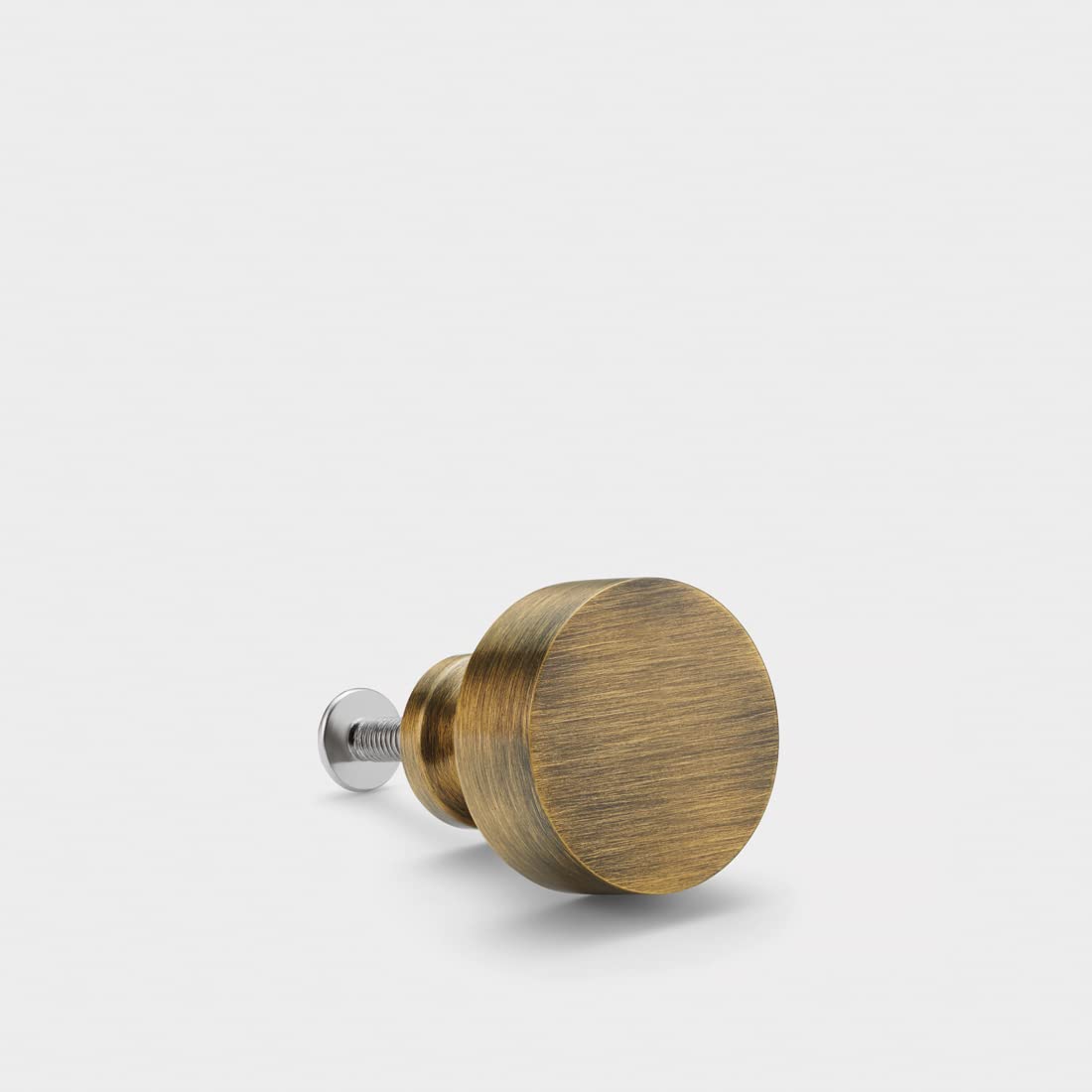 Pushka Home Ltd Antique Gold Small Brass Cupboard Drawer Cabinet Door Knobs Handles And Pulls (Brushed Brass Round Cupboard Door Knob)