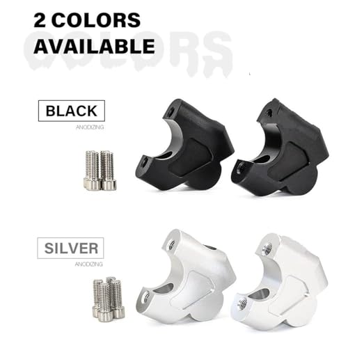 Abrazadera elevadora de manillar plata para moto CB500X y CB400X 4