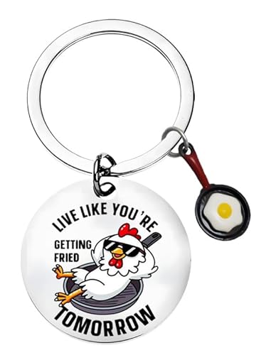 Zguhsadl Chicken Keychain Gifts For Women Men Funny Gag Gifts